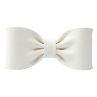 Picture of WHITE LARGE SUGAR BOWS 10X5CM